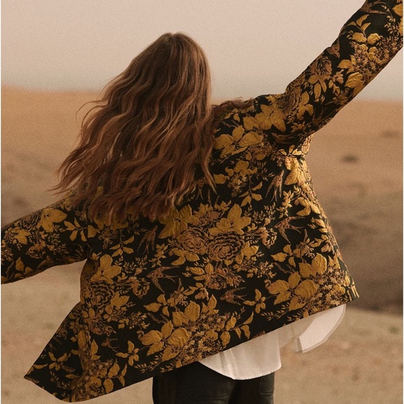 Anthropologie Brocade Trucker Jacket- OS- NWT - Picture 2 of 12